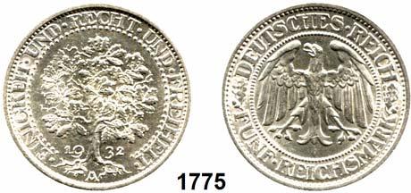 .. prfr 130,- 1774 331 5 Reichsmark 1932 A.
