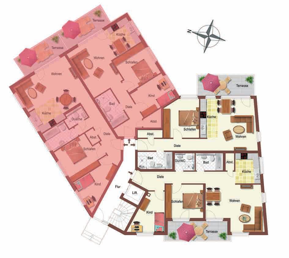 5,60 m² 62,40 m² Wohnung 4 Wohnung 4 3 Zimmer - Terrasse - Garten 27,94 m² 7,24 m² Schlafzimmer: