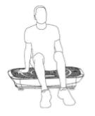 Übungen: Rückenentspannung: Setzen sie sich ins Zentrum der Maschine. Lehnen Sie Ihren Oberkörper nach vorne.