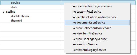 Extension Library: REST Service Control - Auswahl der Services - calendarjsonlegacyservice - customrestservice -