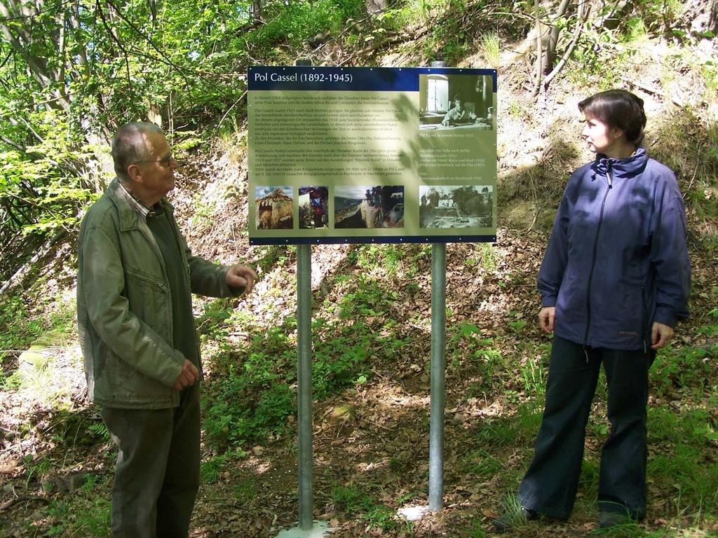 Bild 4: Einweihung einer Gedenktafel für Pol Cassel unterhalb des Steinbruchhauses Internet: www.wehlen-online.de/pol-cassel/wanderung.html April Woche 14 15 16 17 18 Mo 7 14 21 Stier 21.4.-21.