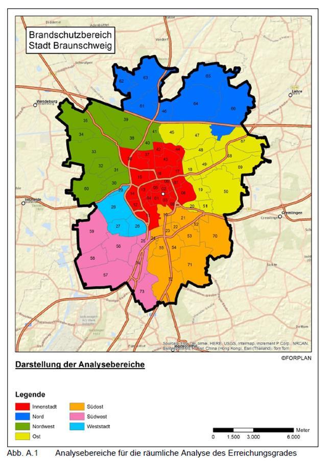 Auswertbare Einsätze Innerhalb der Hilfsfrist Stufe 1 nur mit Erreichungsgrad Bereich Stufe 1 Stufe 2 Stufe 1 Stufe 2 FF Stufe 1 Stufe 2 Innenstadt 475 319 414 306 4 87,2% 95,9% Nord 49 37 5 30 3