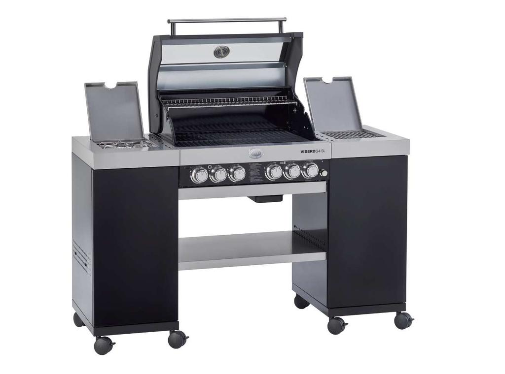 BBQ-Island VIDERO G4-SL Gasgrill BBQ-Island VIDERO G4-SL schwarz 50mbar Art.-Nr.