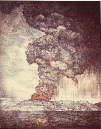 große Vulkanausbrüche (Staub in Atmosphäre)