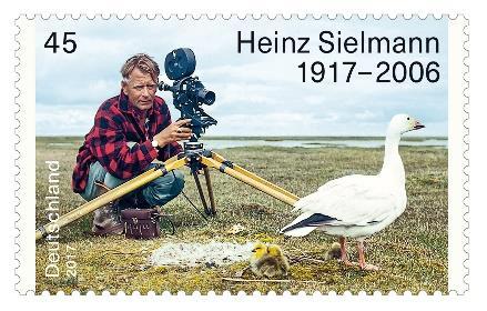das Anliegen Heinz Sielmanns auch einer breiten Öffentlichkeit zugänglich zu machen. Sonderbriefmarke zum 100.