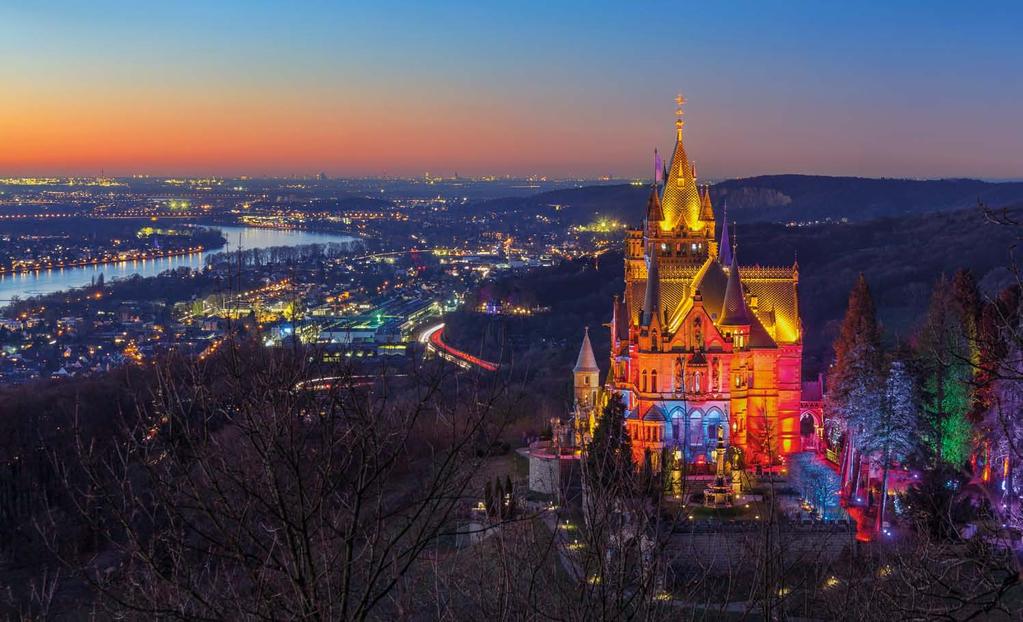 World of Lights, Schlossleuchten am Schloss Drachenburg klaes-images/uwe Müller