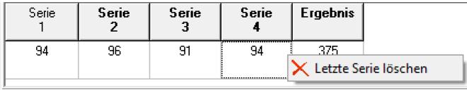 Korrektur: Löschen einer Serie durch einen Klick mit der rechten Maustaste.
