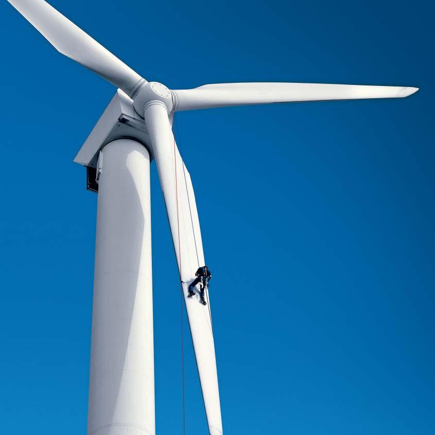 Arbeit Arbeitssysteme: Windkraftanlage Manche Windkraftanlagen haben keine festen Sicherungspunkte.