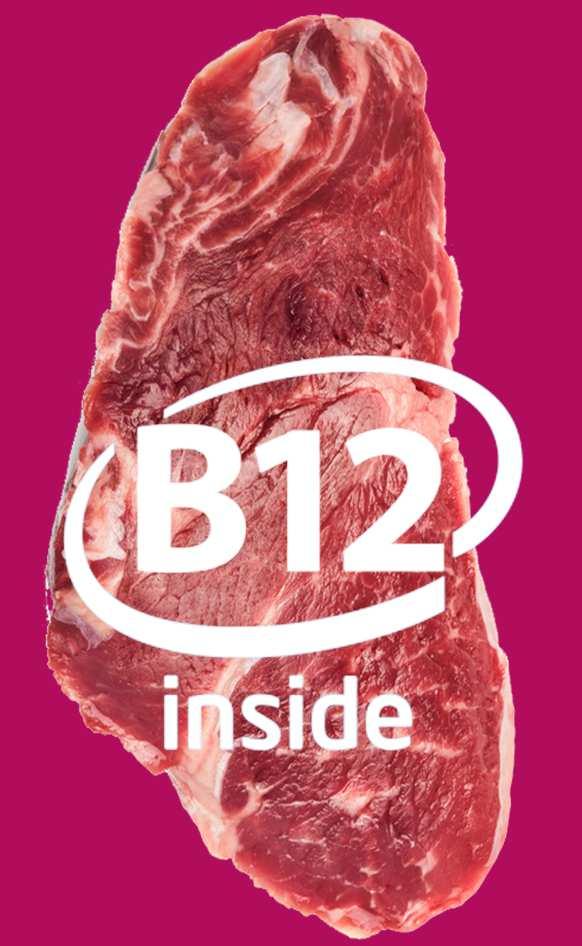 VITAMIN B12: DIE GRUNDLAGEN VITAMIN B12 VORAUSSETZUNGEN FÜR EINEN GUTEN STATUS Ausreichend Magensäure (kann zum Problem werden) Ausreichende Zufuhr (Vitamin B12 ist hauptsächlich in Fleisch