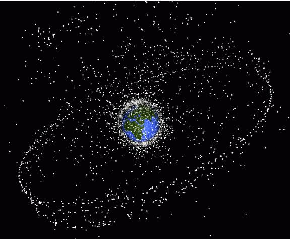 Status of the Space Debris Environment in 2008 4,616 launches and 245 on-orbit break-ups led to 12,500 catalog objects of the United States Space Surveillance Network by Dec.