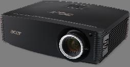 AcerLogo. Die seitliche Abluftventilation ermöglicht eine geräuscharme Kühlung des Projektors.