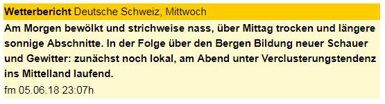 Mittwoch, 06.