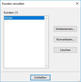 Der momentan gewählte Kunde wird in der Winsol-Titelleiste angezeigt. Wird in der Titelleiste keine Kundenbezeichnung angezeigt, sind die eigenen Daten ausgewählt.