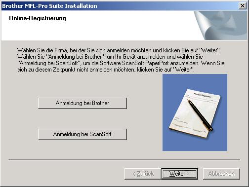 (Sie müssen sich mit Administratorrechten anmelden.) Windows NT Parallel Die Installation von PaperPort SE wird nun automatisch gestartet.