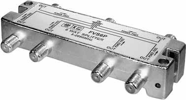 Broadband splitters 5-2150 2-, 4-, 6- or 8-way Breitband-Verteiler F 2-, 4-, 6- oder 8-fach With DC-Bypass for supply of LNB voltage Outputs are DC-isolated by diodes F-connectors 5-2150 Mit