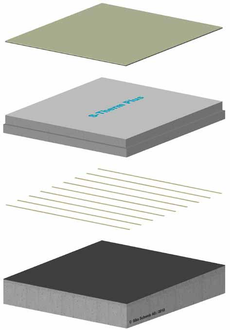 SYSTEMAUFBAU FLACHDACH VOLLFLÄCHIG GEKLEBT FLACHDACHAUFBAU ÜBER STAHLBETON Sarnafil TG 76-18 FSA