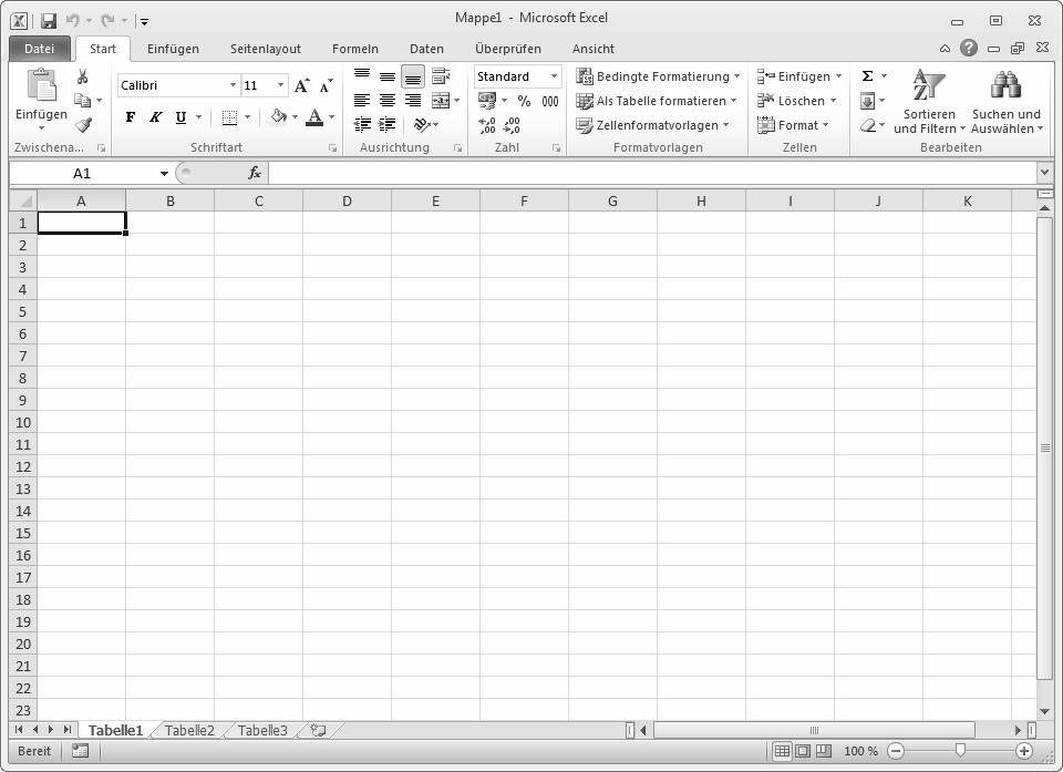 1 Excel kennenlernen 1.3 Das Excel-Fenster kennenlernen Arbeitsblatt: Excel-Fenster Die Teilnehmer können ihre Kenntnisse über die Bestandteile des Excel- Fensters festigen.