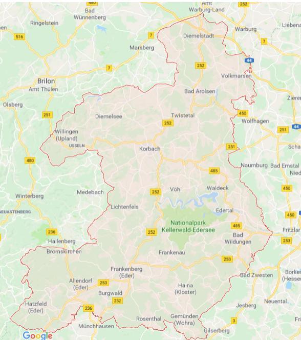Drei Gemeinden in Hessen Bildquelle: Google Maps 1) Löhlbach (Gemeinde Haina) - 1.