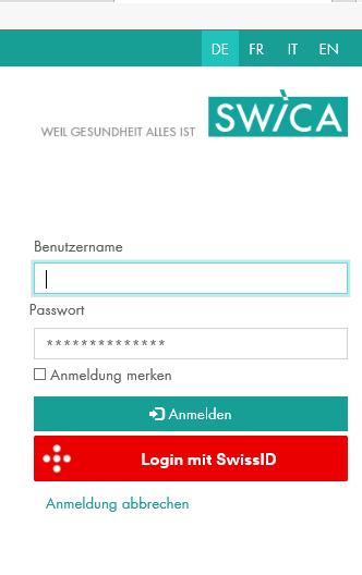 SwissID: für einen einfachen und sicheren Kontakt mit SWICA SWICA ermöglicht es ihren Versicherten, sich mit der SwissID einfach und sicher anzumelden und eindeutig zu identifizieren Mit der SwissID