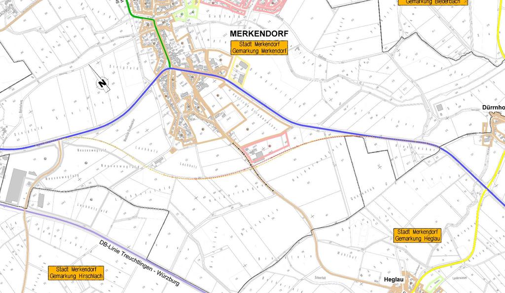 3. Straßenplanung Übersichtslageplan Länge 2,3 km B 13 Ortsumgehung