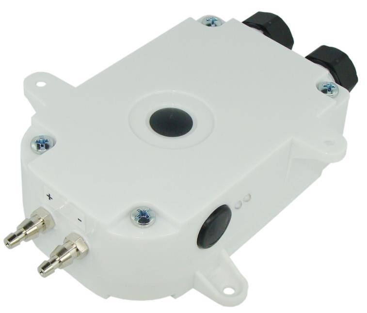 P Sensor Modbus Druckfühler zur Messung von Differenzdruck. Der Messwerte wird über Modbus RTU ausgegeben.