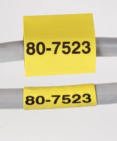 Kennzeichnung im elektrischen Bereich und in der Sprach- und Datenkommunikation Leitungs- und Kabelkennzeichnung PermaSleeve Schrumpfschläuche zur Kabelkennzeichnung Diese Schrumpfschläuche sind die