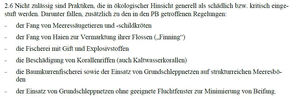 Von den Allgemeinen Naturland Wildfisch Prinzipien zu konkreten,