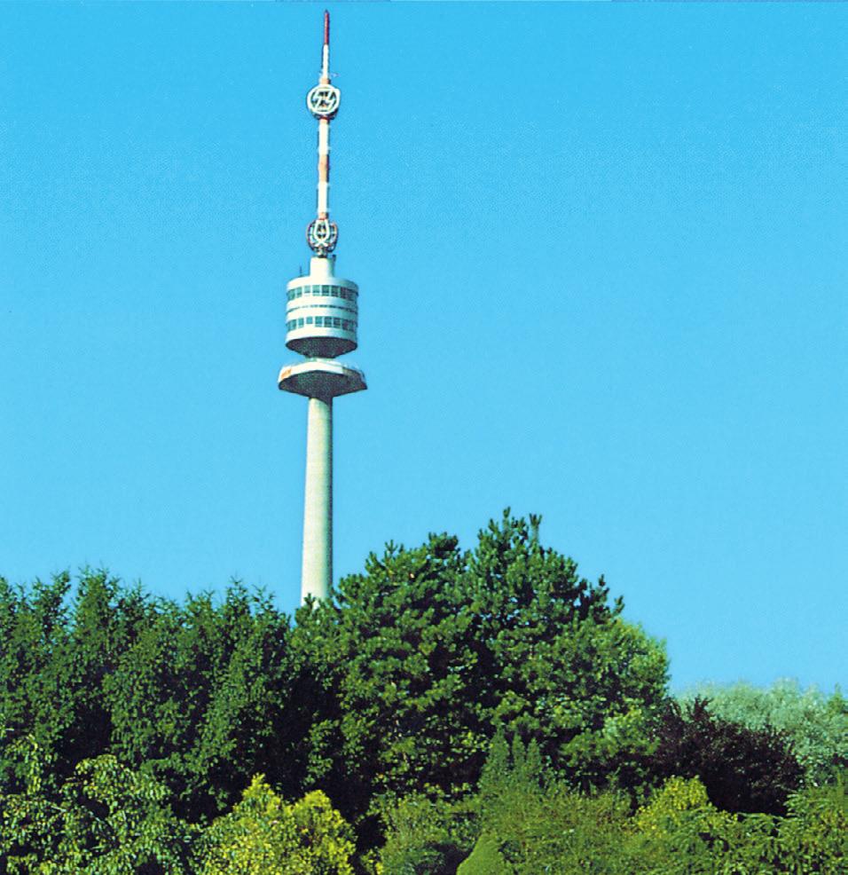 DER DONAUTURM 11. Informationen suchen lies den Text. In Wien gibt es einen Turm an der Donau. Der Turm heißt Donauturm. Er steht seit 1964 in Wien. Der Turm hat eine Aussichtsterrasse.
