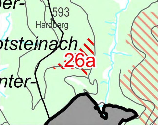 Die Vorranggebietsfläche 26 des Sachlichen Teilplans Erneuerbare Energien Südhessen mit 17,3 ha ist daher nicht im Teilregionalplan Windenergie Rhein-Neckar enthalten.