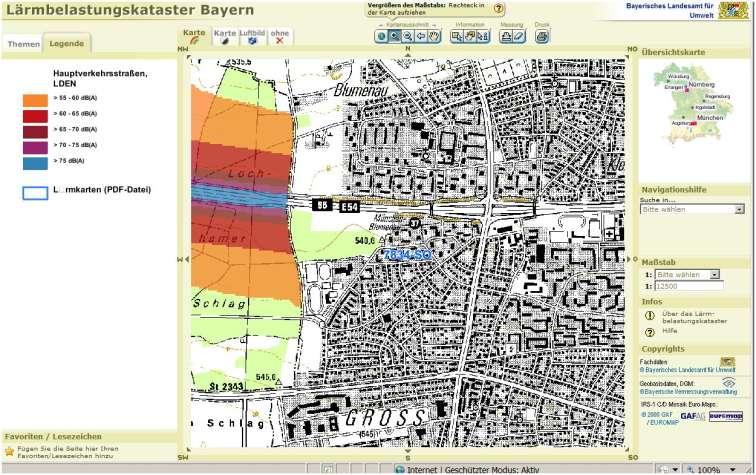 Lärmkarten - Bayern Quelle: http://www.bis.bayern.
