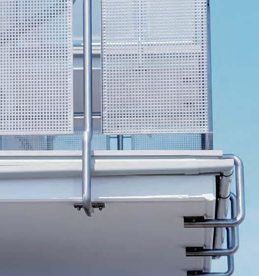 GUTJAHR Balkonrinnen- und Fallrohrsystem Gezielte, regelgerechte Randentwässerung von Balkonen. Die wertbeständige Komplettlösung aus Aluminium.