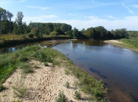 Typ 15_g: Große sand- und lehmgeprägte Tieflandflüsse Verbreitung in Gewässerlandschaften und Regionen nach BRIEM (2003): Übersichtsfoto: Auen über 300 m Breite, Sander, Sandbedeckung, Lössregionen,