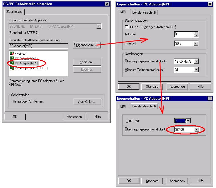 Teil 3 Einsatz CC 03 - Bedienteil MPI für Green Cable konfigurieren Hinweise zur Konfiguration einer MPI-Schnittstelle finden Sie in der Dokumentation zu Ihrer Programmiersoftware.