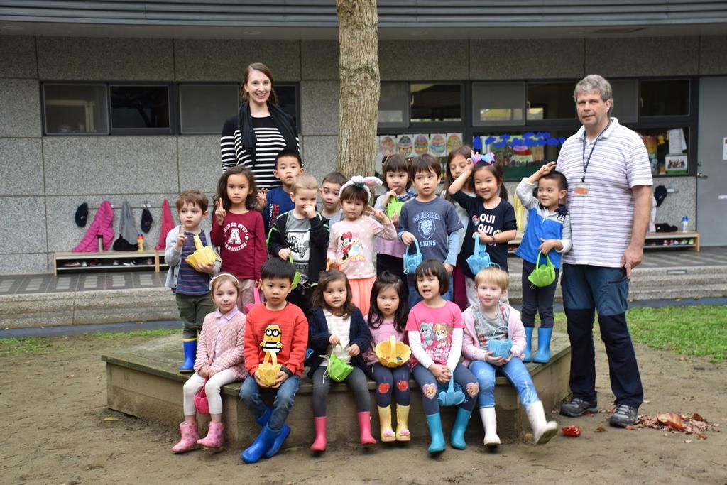 On Wednesday, 3rd of April 2019, we celebrated Easter in the kindergarten. The children were very excited and wanted to look for eggs, so we went to the playgrounds and searched and searched.