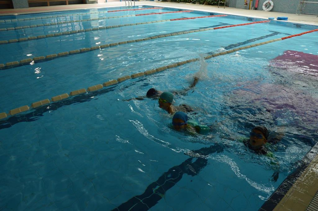 今年學前班 Flex0 的學生也將前往鄰近的游泳池上課三天 如此, 學前班可以提前認識這棟建築和附屬的泳池, 為明年升上小學的游泳課程做好準備 在安全的環境和氛圍中,Flex0 學生可無懼地首次體驗游泳, 或在水中獲得更大的信心和安全感 泳課的學習目標不在於幫助大家都能獲取獎章, 而是從情理的角度考量如何使孩子熟悉水性, 喜歡戲水, 並挑戰游泳練習 最後我們還要感謝 Xin 和 Zachary