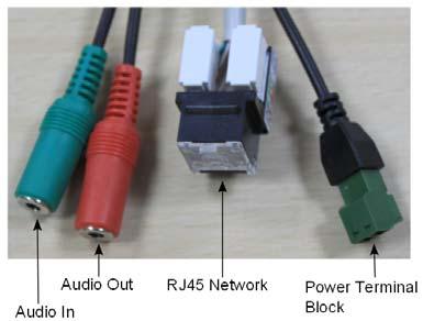 Verbinden Sie das Netzwerk- und die Audio-Kabel.