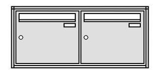 Der Installationskasten kann für  Typ 1 horizontal (waagrecht) Typ 2 vertikal (hochkant)