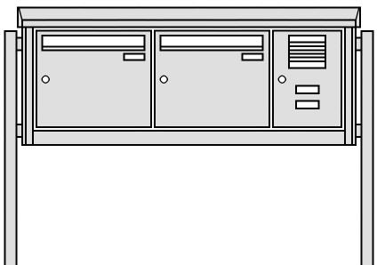 41-501 (RAL) Freistehende Anlagen ohne Installationskasten Briefkastenanlage