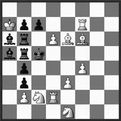 Problemschach Lösungen aus «SSZ» 6/2010 14797 H. Ahues. 1. Sf3? (2. Th4) T8xe4 2. Se5; 1. T1xe4! 1. Sf5? T8xe4 2. Sfe3; 1. T8xe4! 1. Sg6! T8xe4/T1xe4 2. Se5/Sde3 (MW) 1. Sf3 2. Lh3.