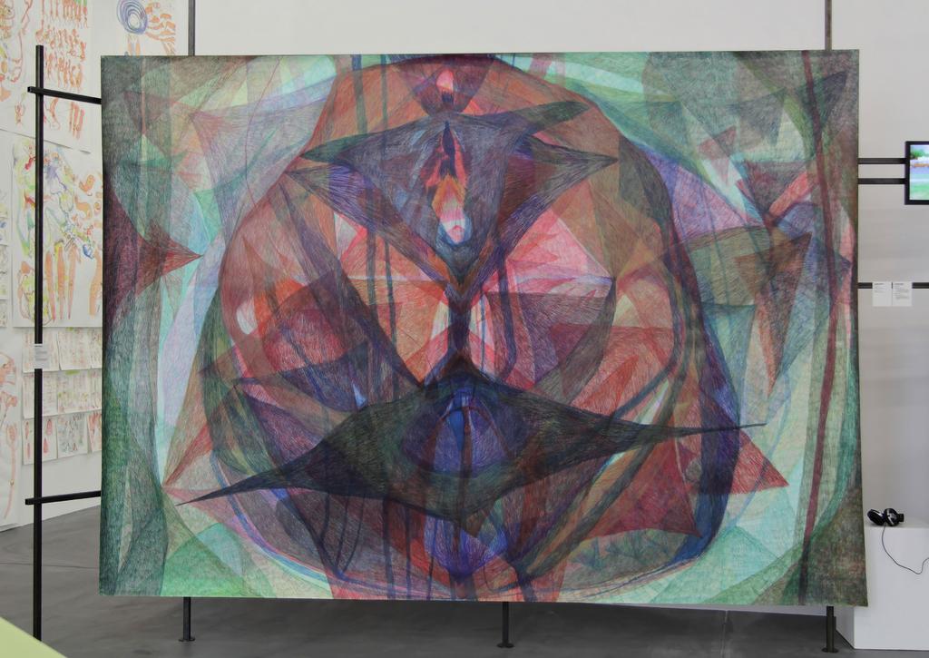 Untitled, 2015 colored pencil on paper / 290 x 360 cm Exhibition