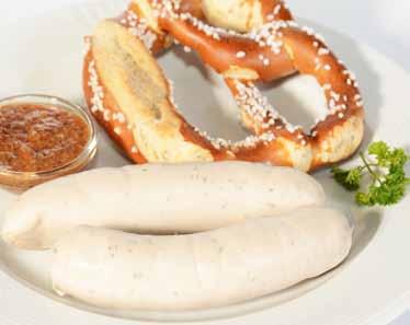 pretzel and sweet mustard Hauswurst 7,20 mit