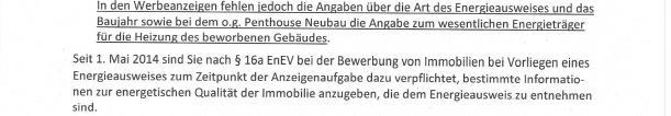 Update Wettbewerbsrecht EnEV und Immobilienwerbung Bisher 644 Abmahnungen, davon 331 von