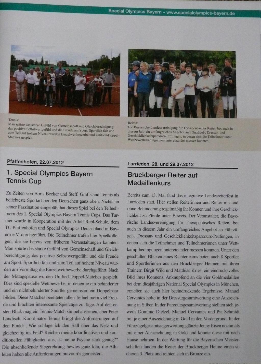 Juli 2012 Special Olympics: