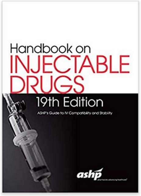 Quellen Handbook of injectable drugs Trissel Nachschlagewerk (~1800 S.