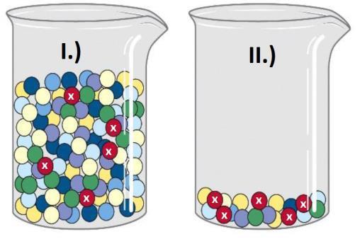 Unit pro Liter Blut; U/L; Enzymatische oder chemische Analyse: Es zeigt die Menge der Chemikalien. Ihr Wert ist immer eine Typ Konzentration. X = ENZYM 8.e.) Welches Gefäß hat eine höhere Enzymaktivität und in welchem Gefäß ist die spezifische Aktivität höher?