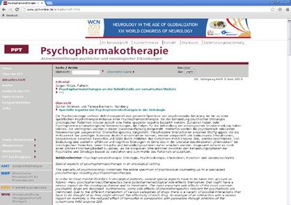 www.ppt-online.de Website Porträt 1 1 Web-Adresse (URL): www.ppt-online.de 2 Kurzcharakteristik: Umfassende Informationen zur Arzneimitteltherapie psychischer und neurologischer Erkrankungen - auch online.