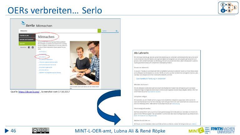 Ein weiteres Beispiel ist Serlo, wo man aktiv sich als Lehrkraft melden kann und Inhalte beisteuern kann.