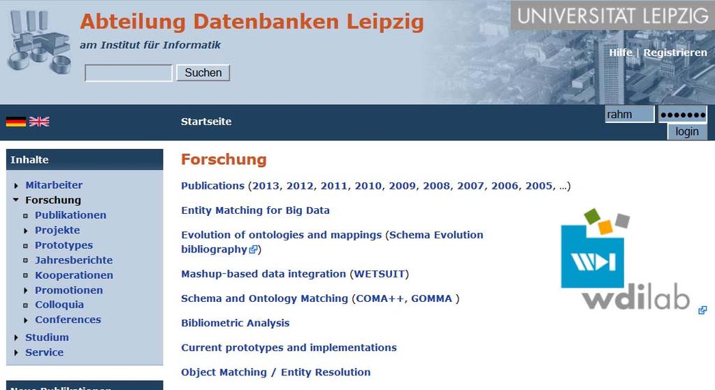 Forschung 0-15 Research Areas / Projects Cloud Data Management / Big Data Load