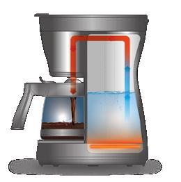 Die Zubereitung von Filterkaffee ist in der Regel ein stärker automatisierter Prozess.