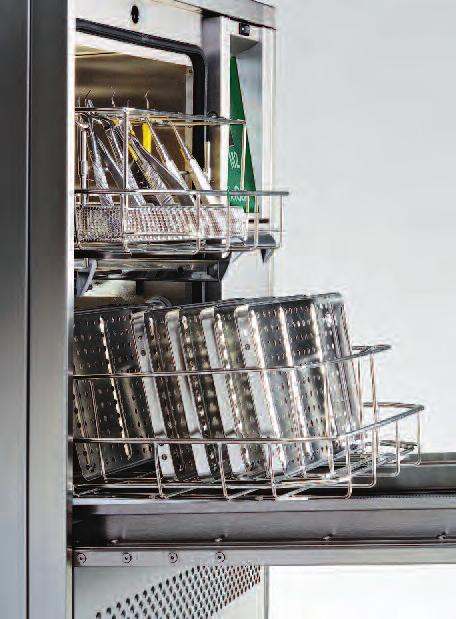 Der eingebaute Trockner mit Hepa-Filter stellt sicher, dass die Instrumente mit kontaminationsfreier Luft getrocknet werden.